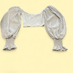 Urban Outfitters Light Blue Puff Sleeve Blouse